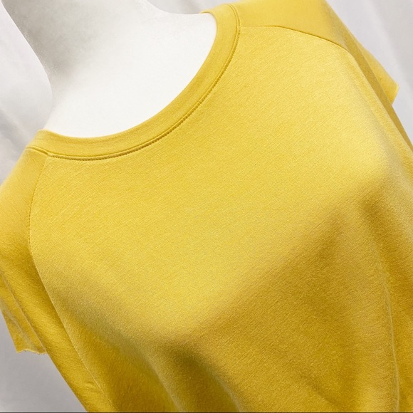 Golden Yellow Short Sleeve Crop Top - Picture 3 of 11